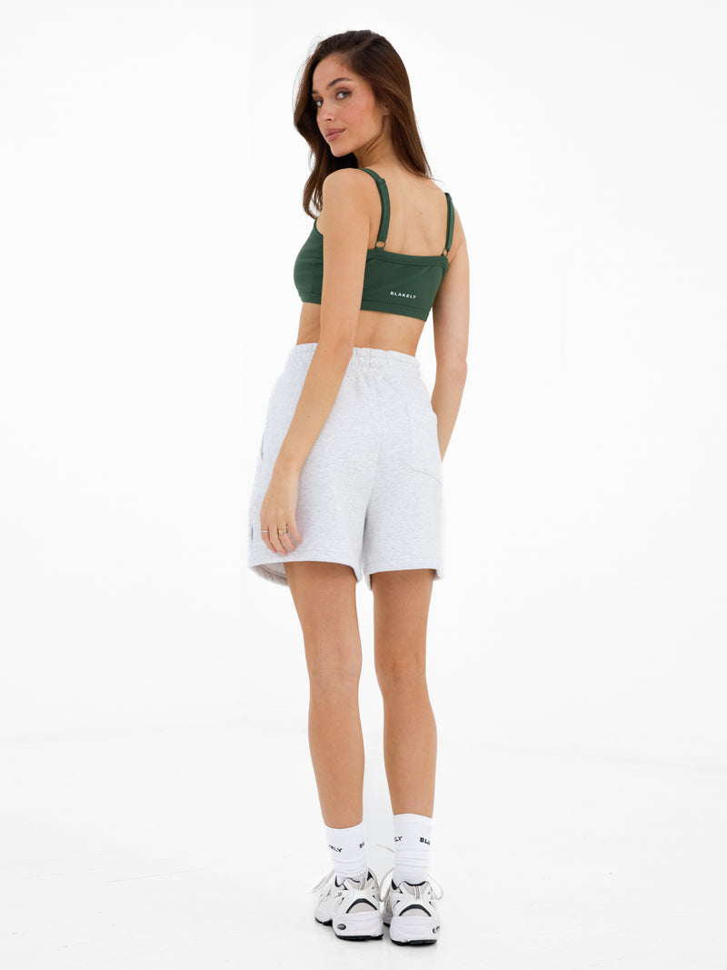 Heritage Jogger Shorts - Mergelweiß & Dunkelgrün