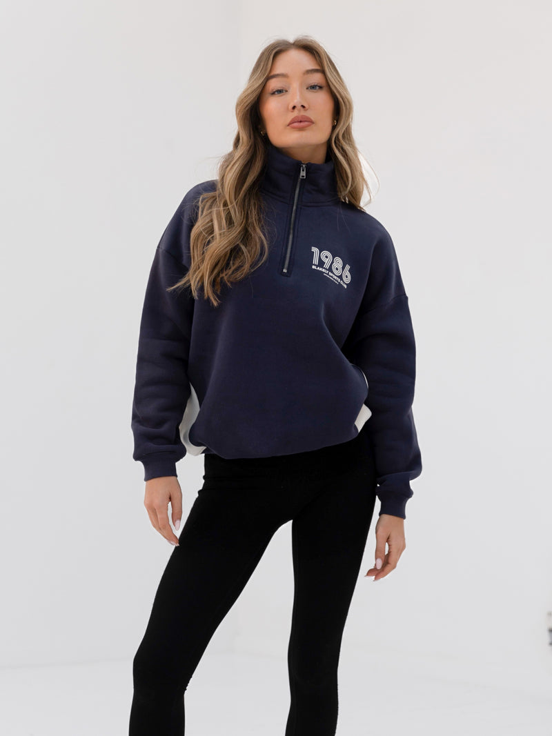 Panel 1/4 Zip Jumper - True Navy