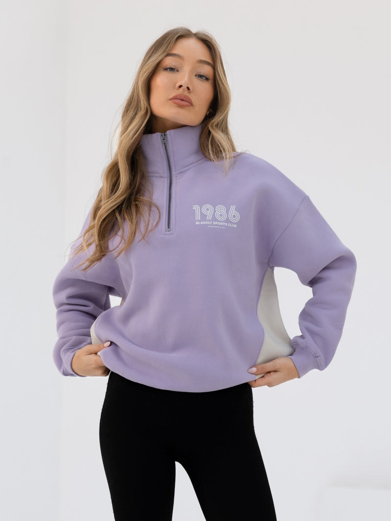 Panel 1/4 Zip Jumper - Violet