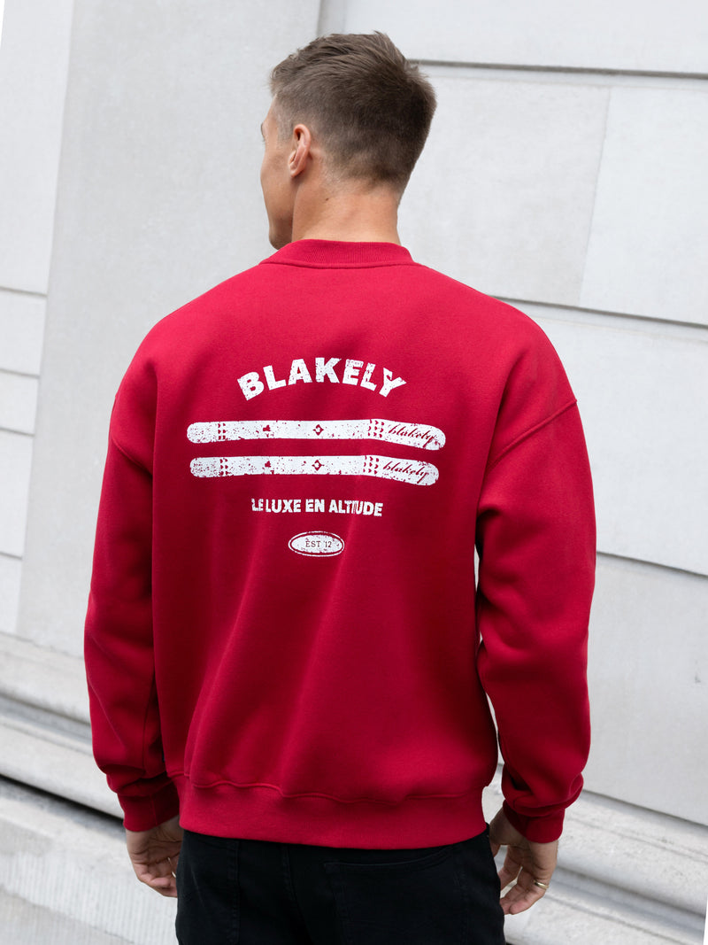 Sonny Ski Relaxed Jumper - Red