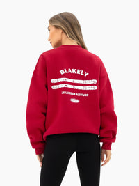 Sloane Ski Oversized Jumper - Cherry Red