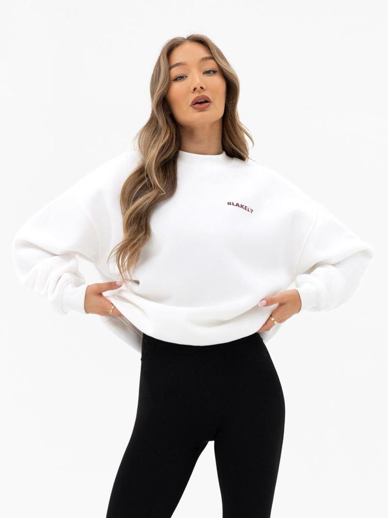 Sloane Ski Oversized Jumper - White