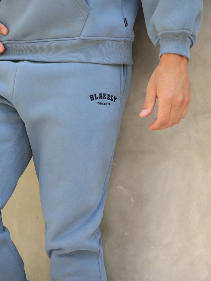 Varsity Relaxed Sweatpants - Blue