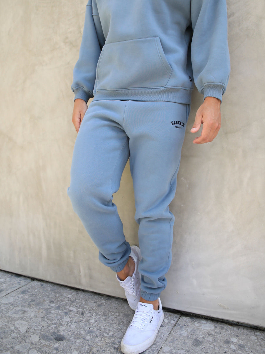 Varsity Relaxed Sweatpants - Blue