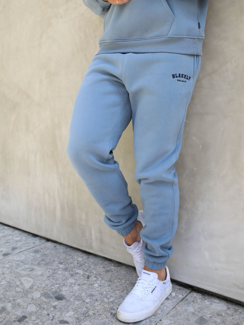 Varsity Relaxed Sweatpants - Blue