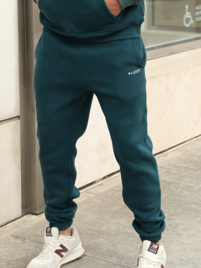 Sports Club Relaxed Sweatpants - Teal Green