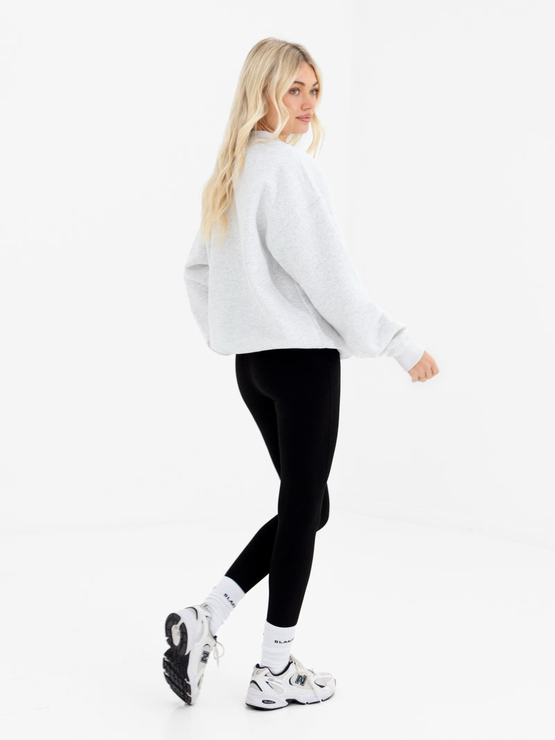 Alexis Oversized Jumper - Marl White