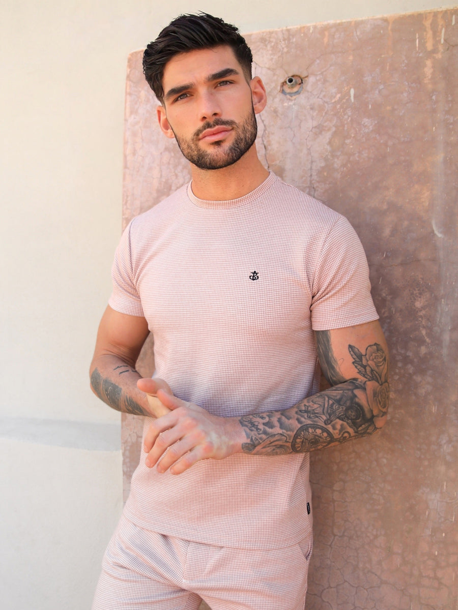 Midar Check T-Shirt - Pink