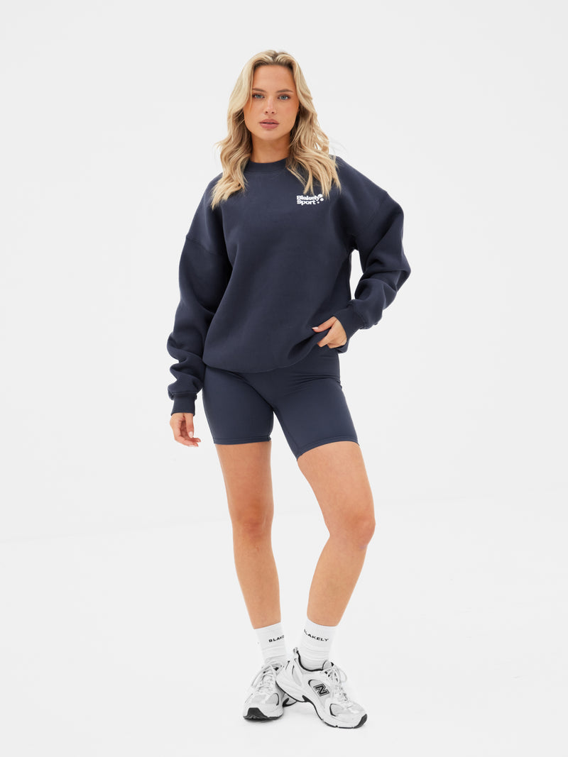 Motion Oversized Jumper - Echtes Marineblau