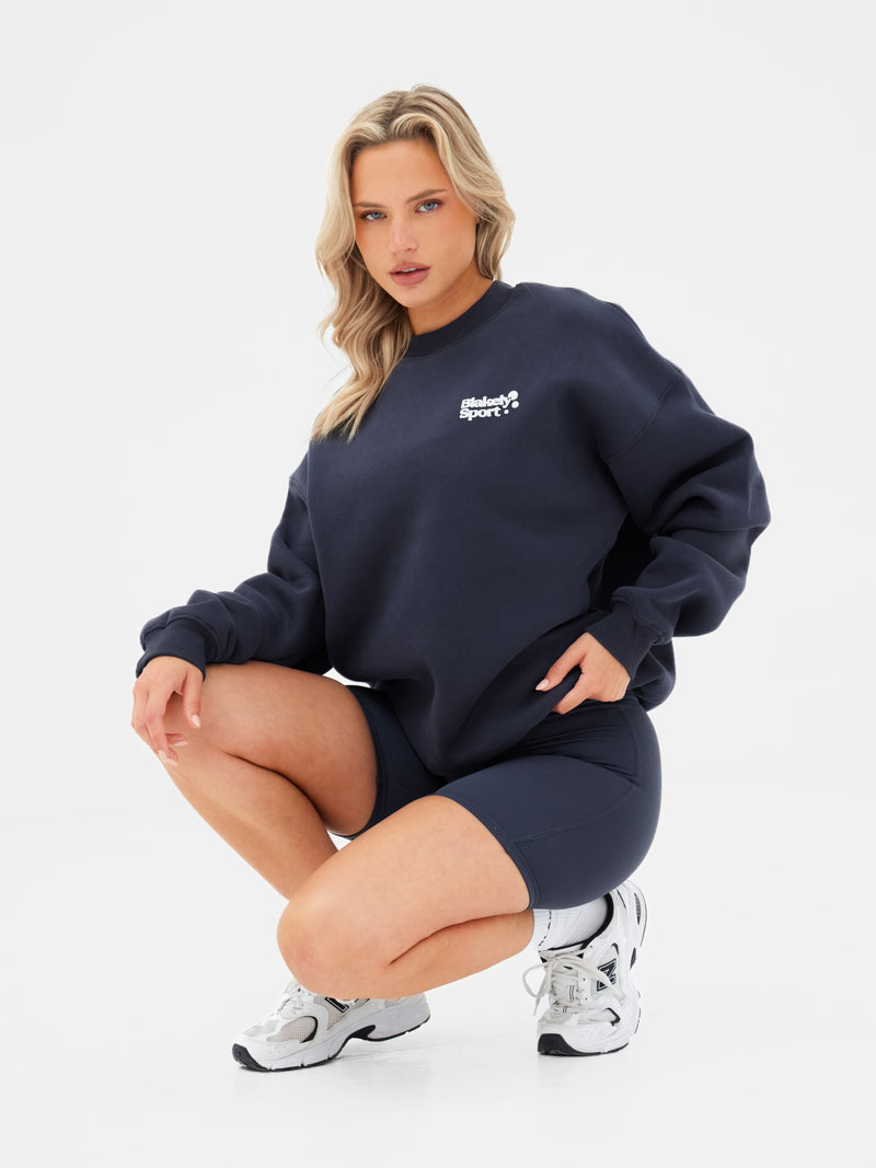 Motion Oversized Jumper - Echtes Marineblau
