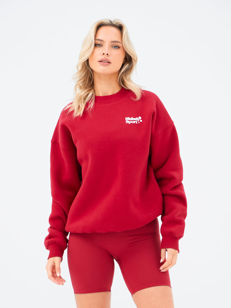 Motion Oversized Jumper - Kirschrot