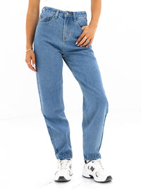 Blakely Mom Jeans - Mittelblau