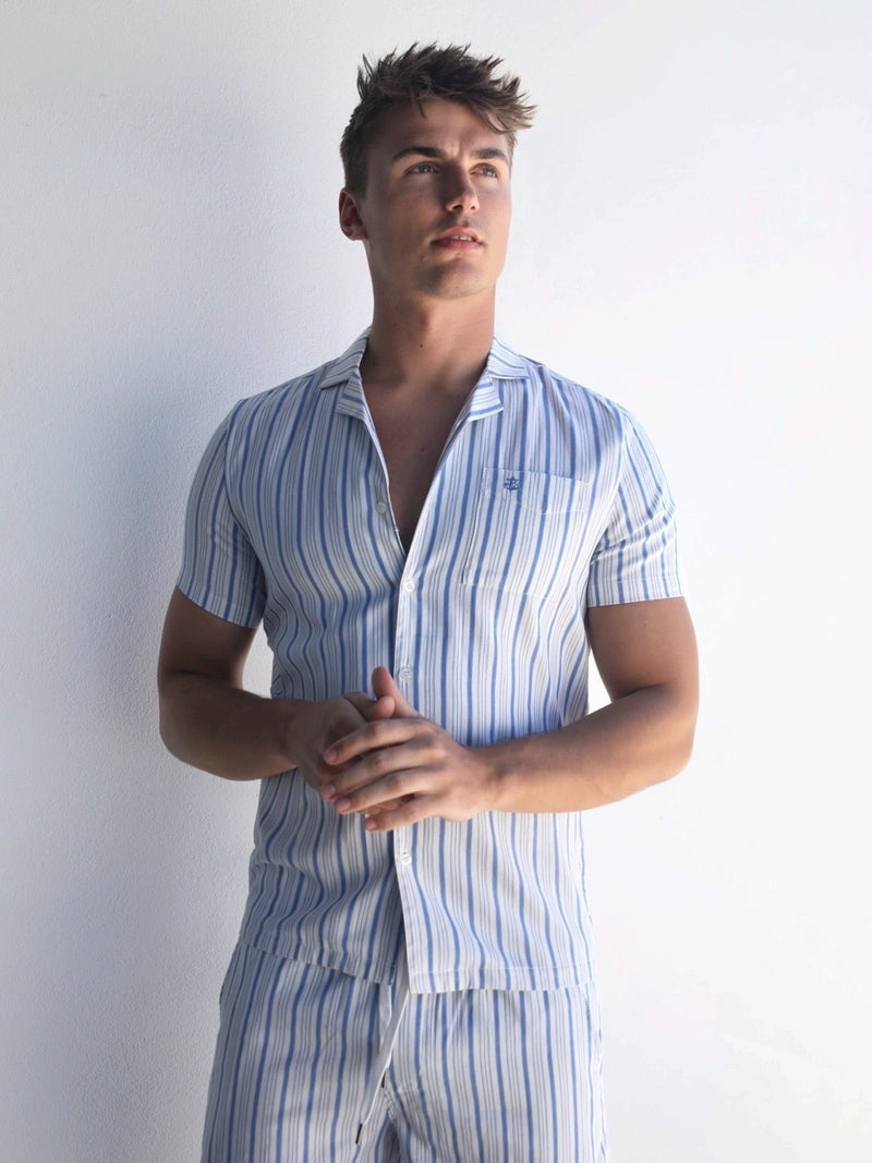 Assisi Stripe Shirt - Blue