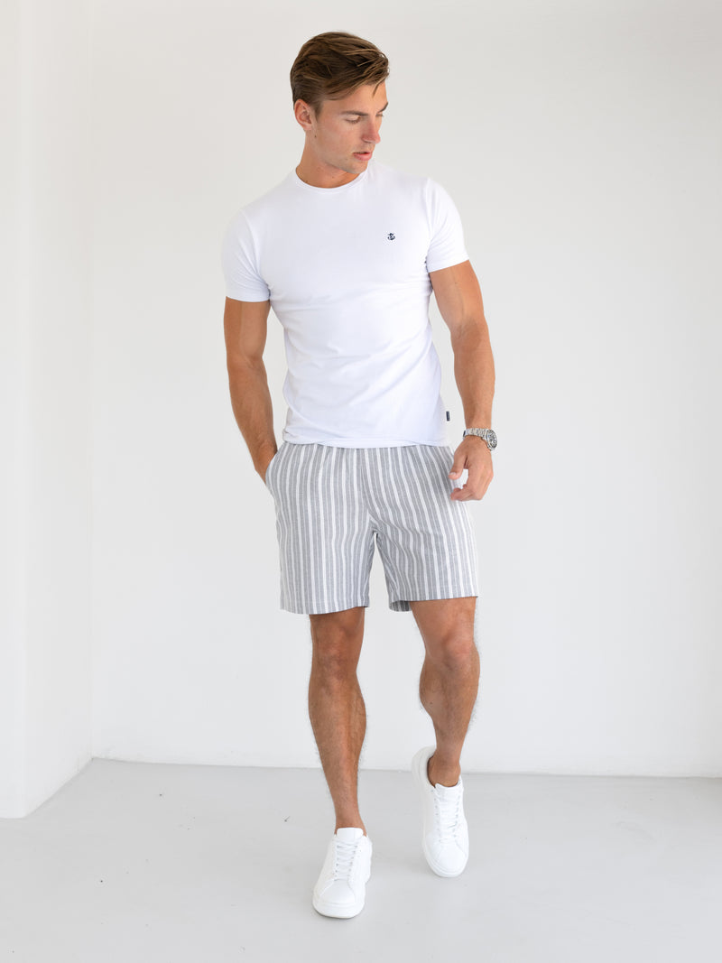 *UNRELEASED* 2340 Gestreepte herenshorts - Zwart