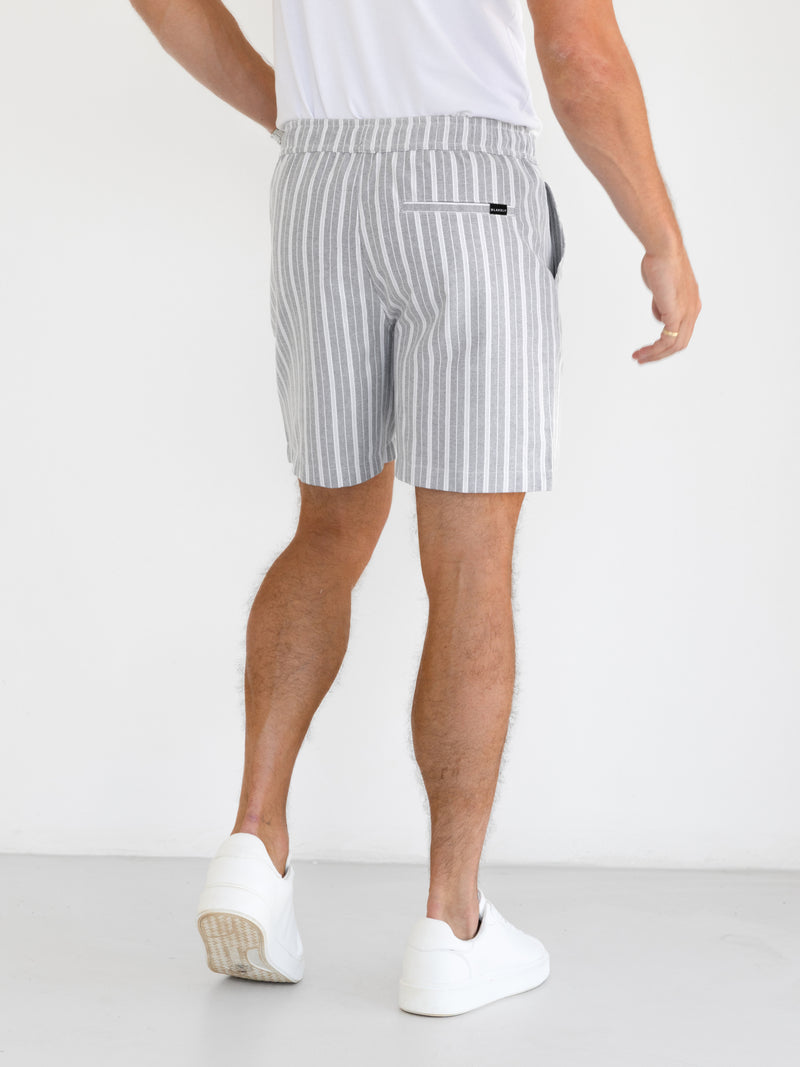 *UNRELEASED* 2340 Gestreepte herenshorts - Zwart