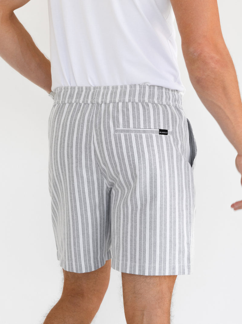 *UNRELEASED* 2340 Gestreepte herenshorts - Zwart