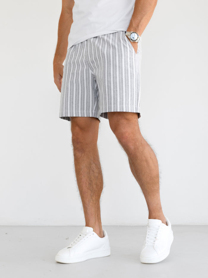 *UNRELEASED* 2340 Gestreepte herenshorts - Zwart