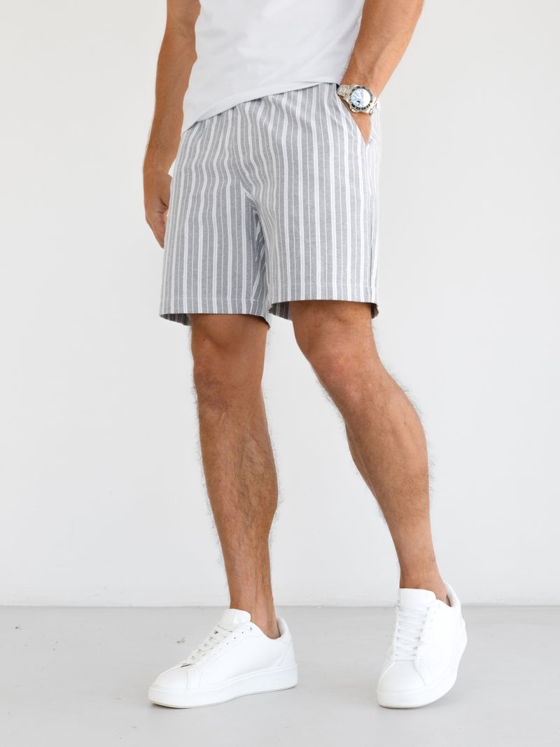 *UNRELEASED* 2340 Gestreepte herenshorts - Zwart