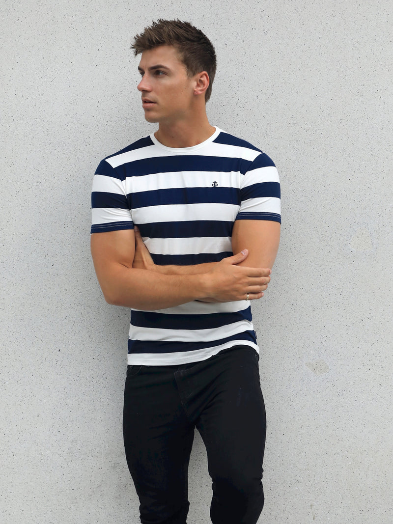 Loano Stripe T-Shirt - Navy