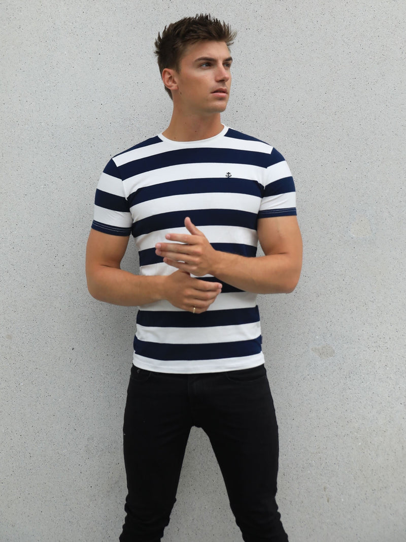 Loano Stripe T-Shirt - Navy