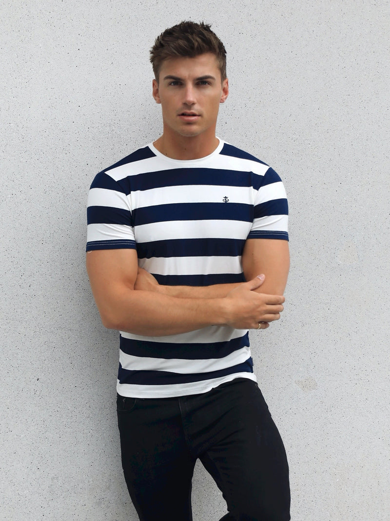 Loano Stripe T-Shirt - Navy