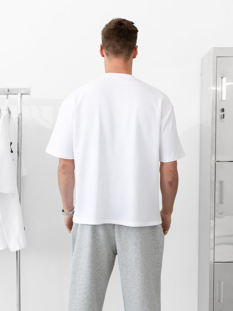 Varsity Unfitted T-Shirt - White & Pine Green