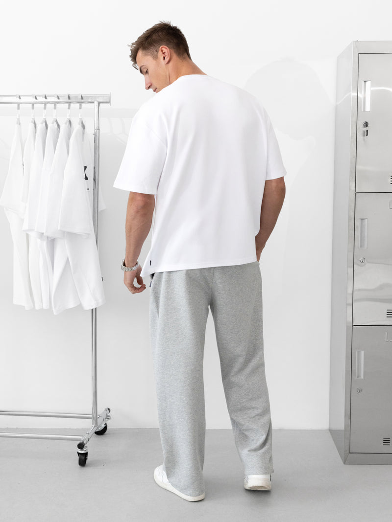 Varsity Unfitted T-Shirt - White & Red