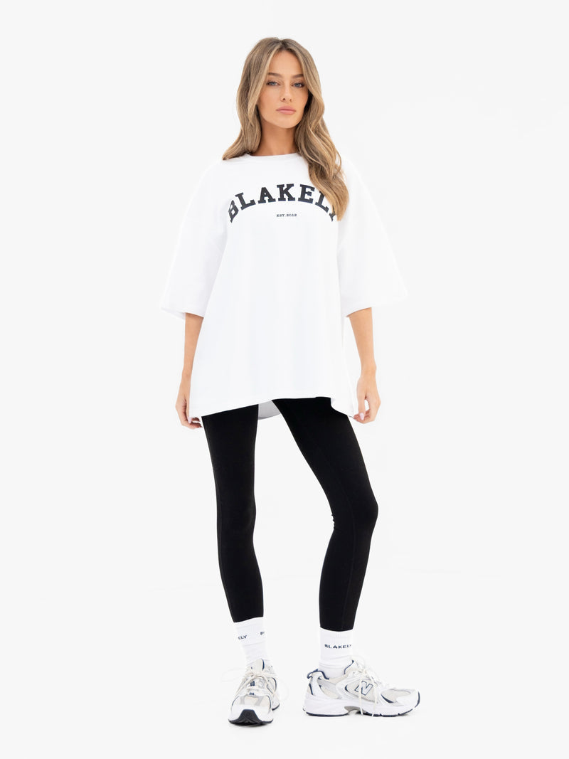 Varsity Ultra Oversized T-Shirt - White & Black
