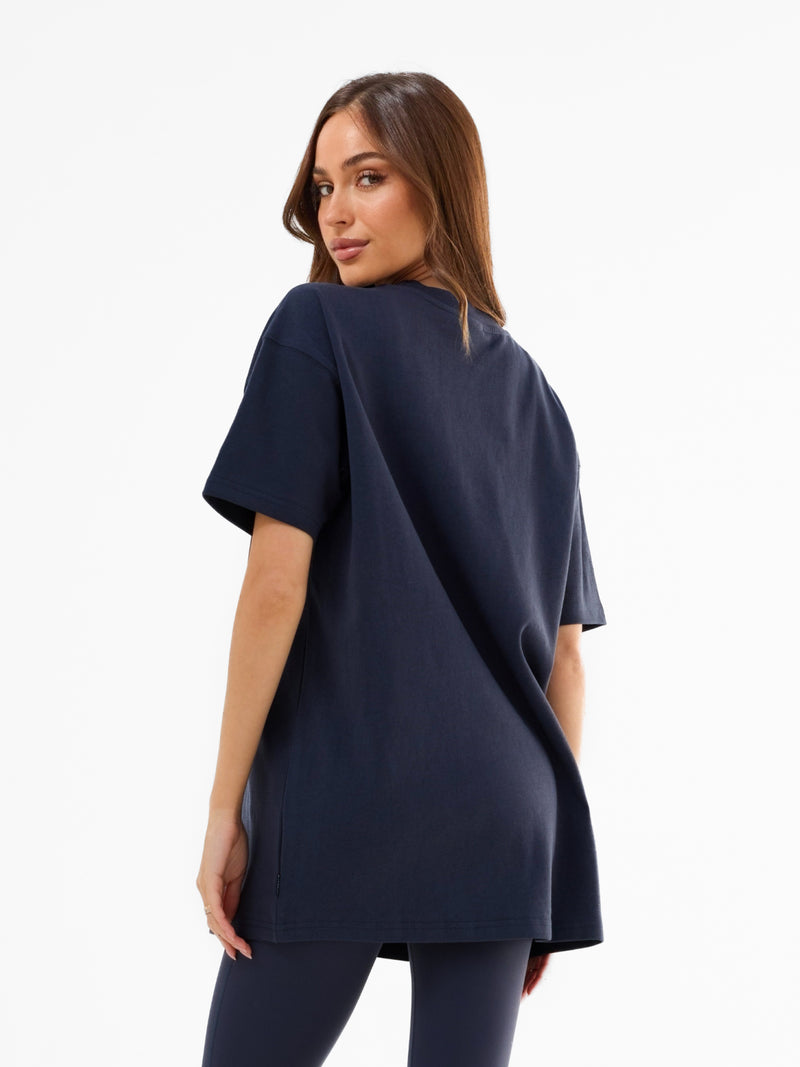 Varsity Oversized T-Shirt - Echte marine