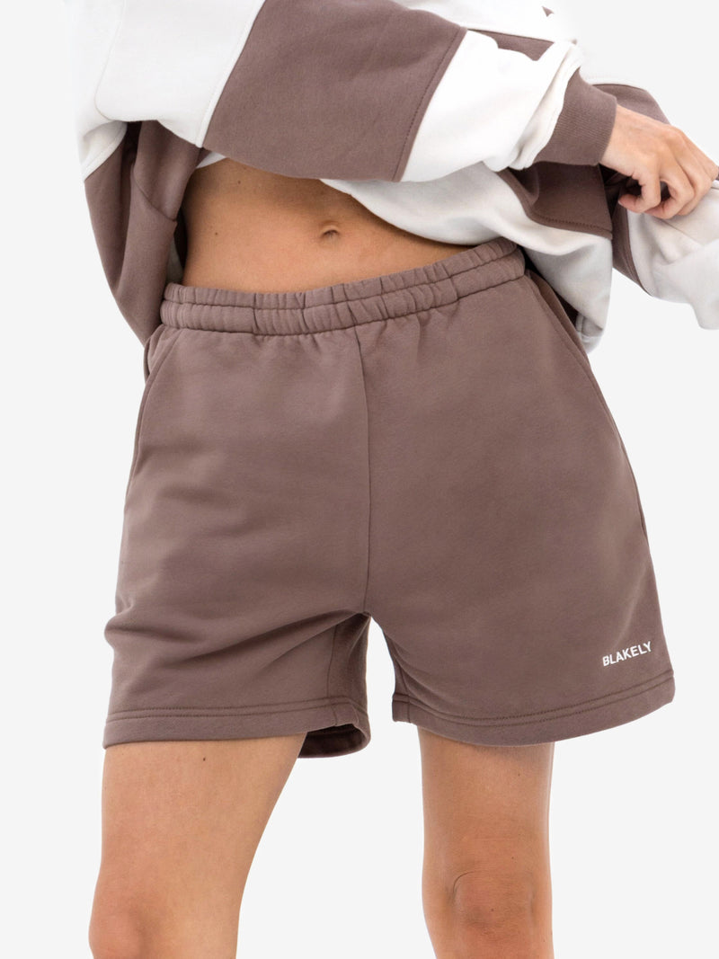 Harper Jogger Shorts - Hellbraun