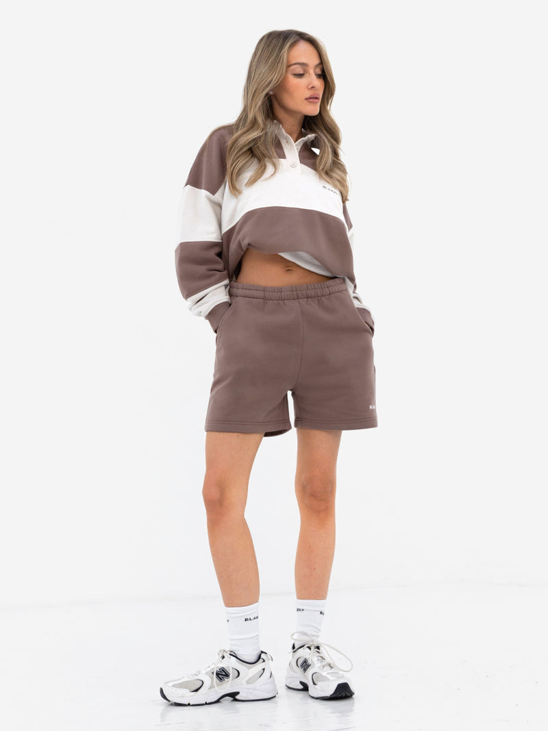 Harper Jogger Shorts - Hellbraun