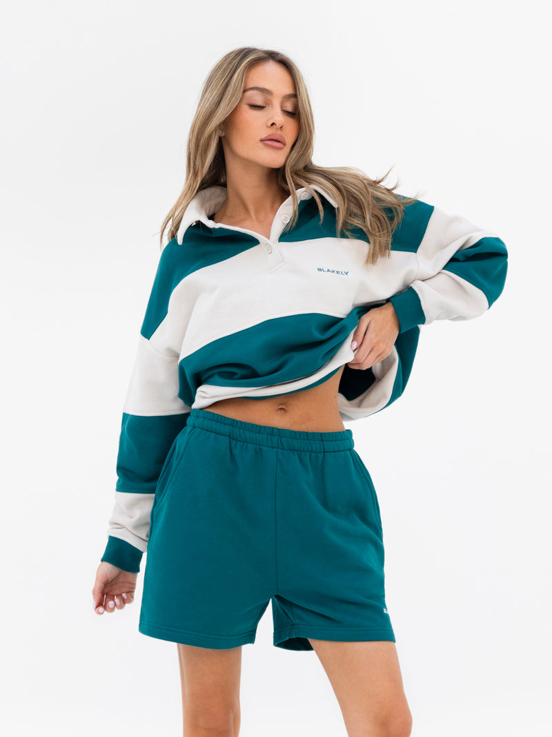 Harper Jogger Shorts - Teal