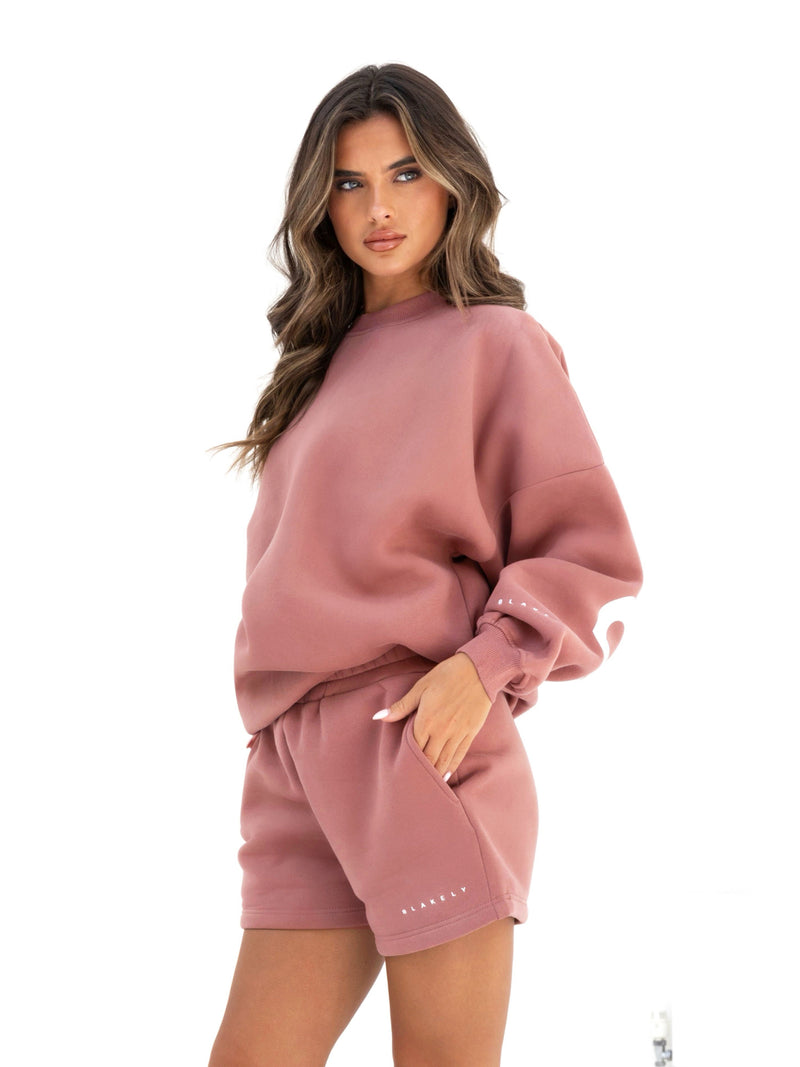 Isabel Jogger Shorts - Blush Brown