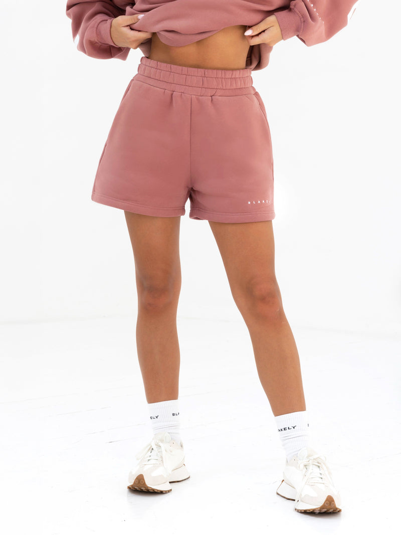 Isabel Jogger Shorts - Blush Brown