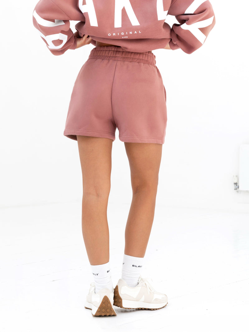 Isabel Jogger Shorts - Blush Brown