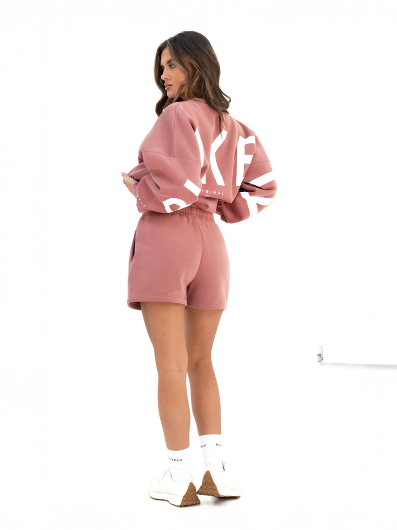 Isabel Jogger Shorts - Blush Brown