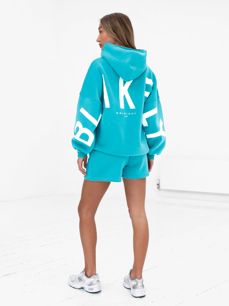 Isabel Jogger Shorts - Aqua