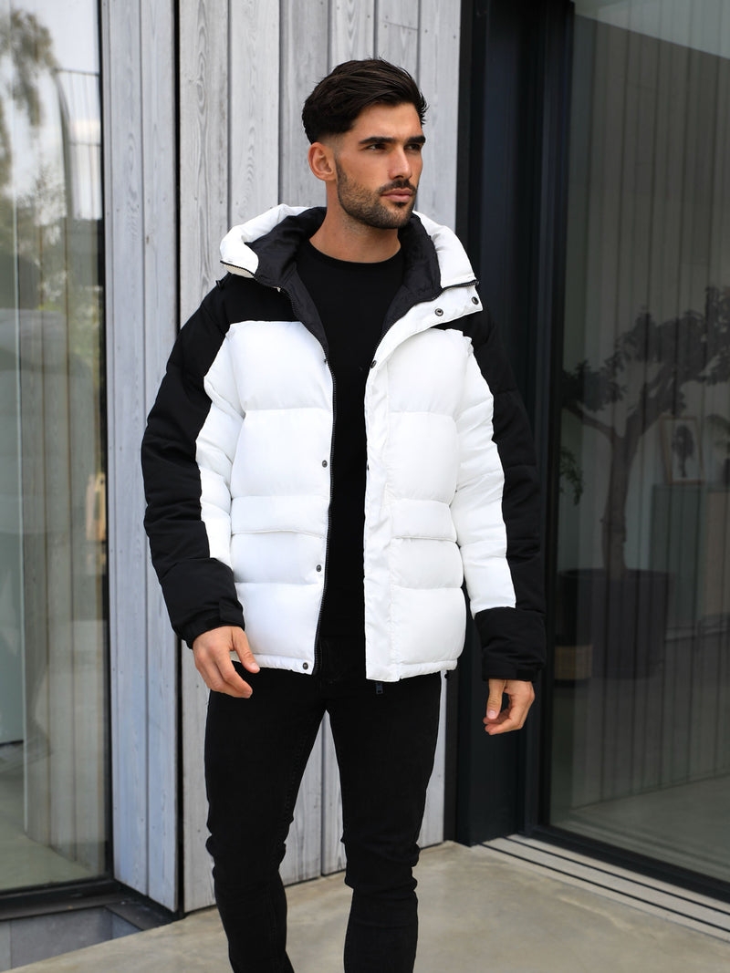 Mens white bubble coat best sale