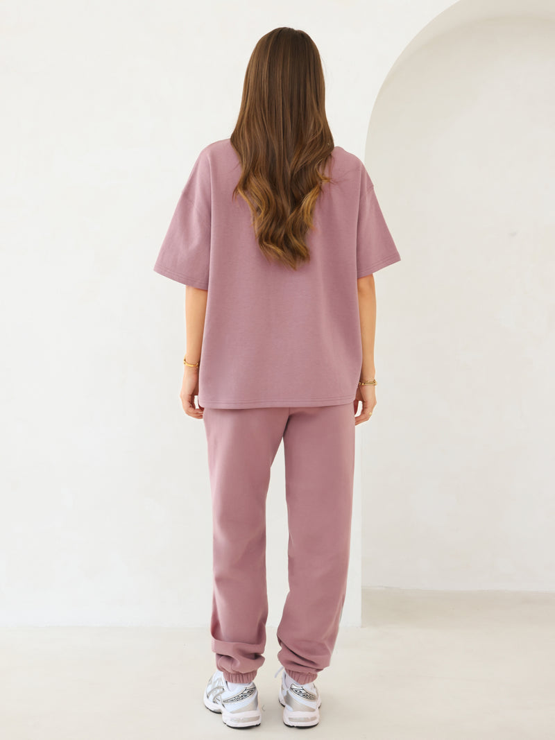 Blakely Basic Boxy Oversized T-Shirt - Dusty Pink