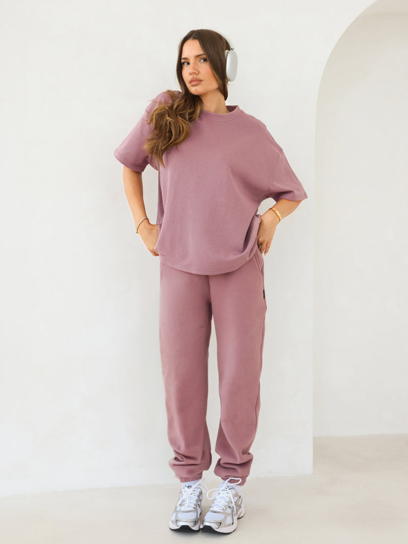 Blakely Basic Boxy Oversized T-Shirt - Dusty Pink