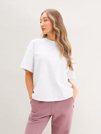 Blakely Basic Boxy Oversized T-Shirt - White