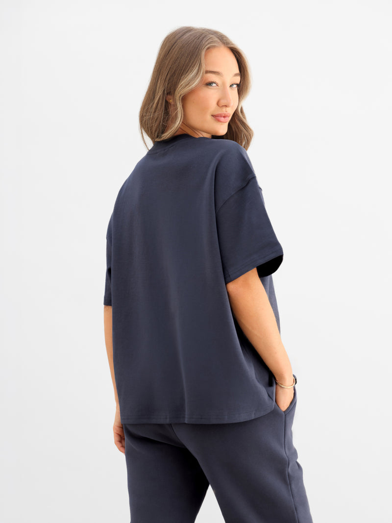 Blakely Basic Boxy Oversized T-Shirt - True Navy