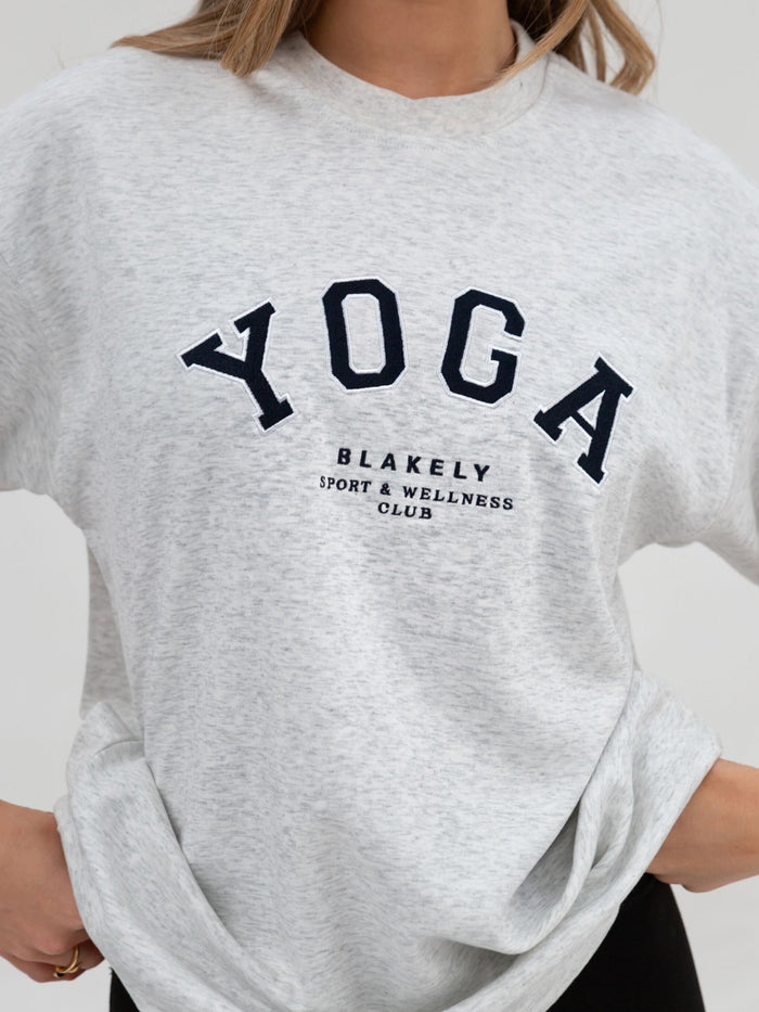Yoga Oversized T-Shirt - Marl White
