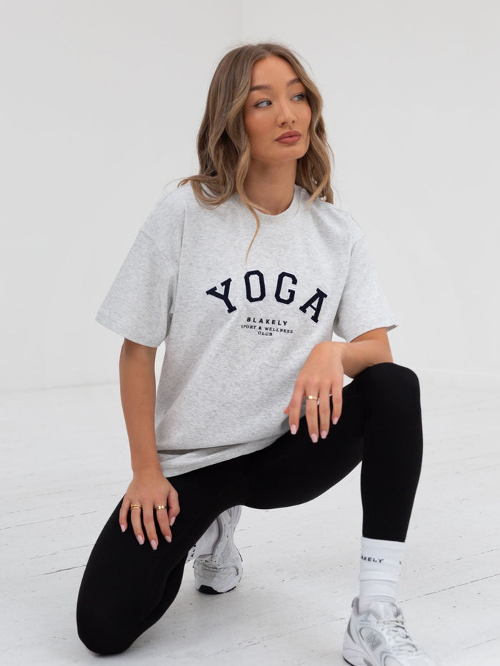 Yoga Oversized T-Shirt - Marl White