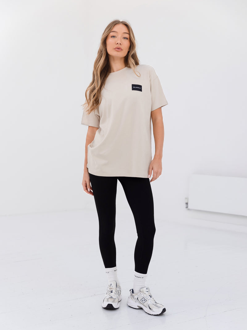 Label Oversized T-Shirt - Bone