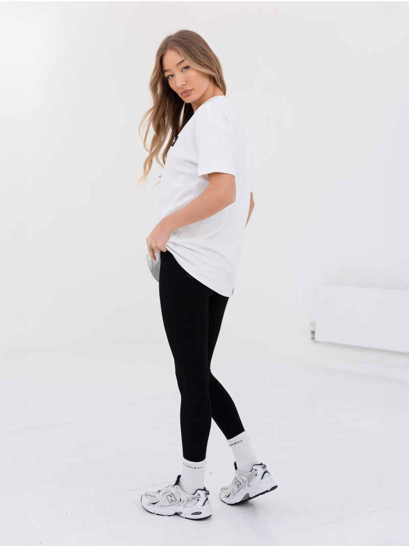 Label Oversized T-Shirt - Flat White