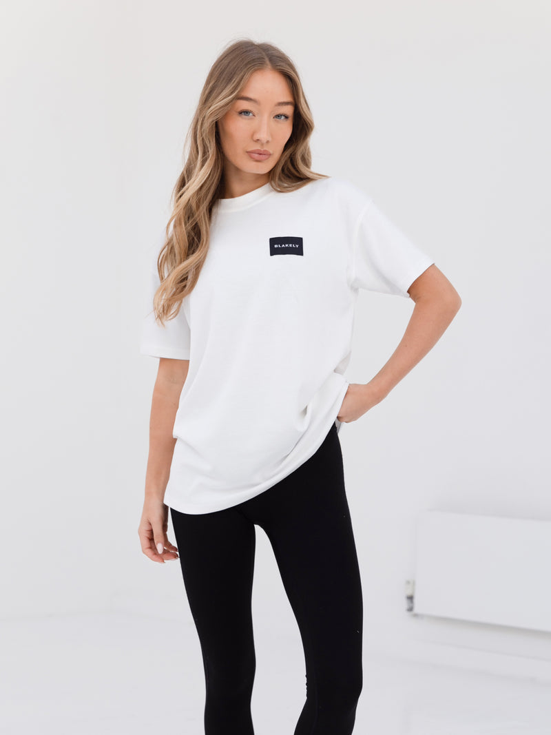 Label Oversized T-Shirt - Flat White