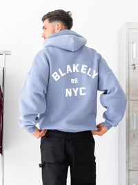 NYC Relaxed Hoodie - Bewolkt blauw
