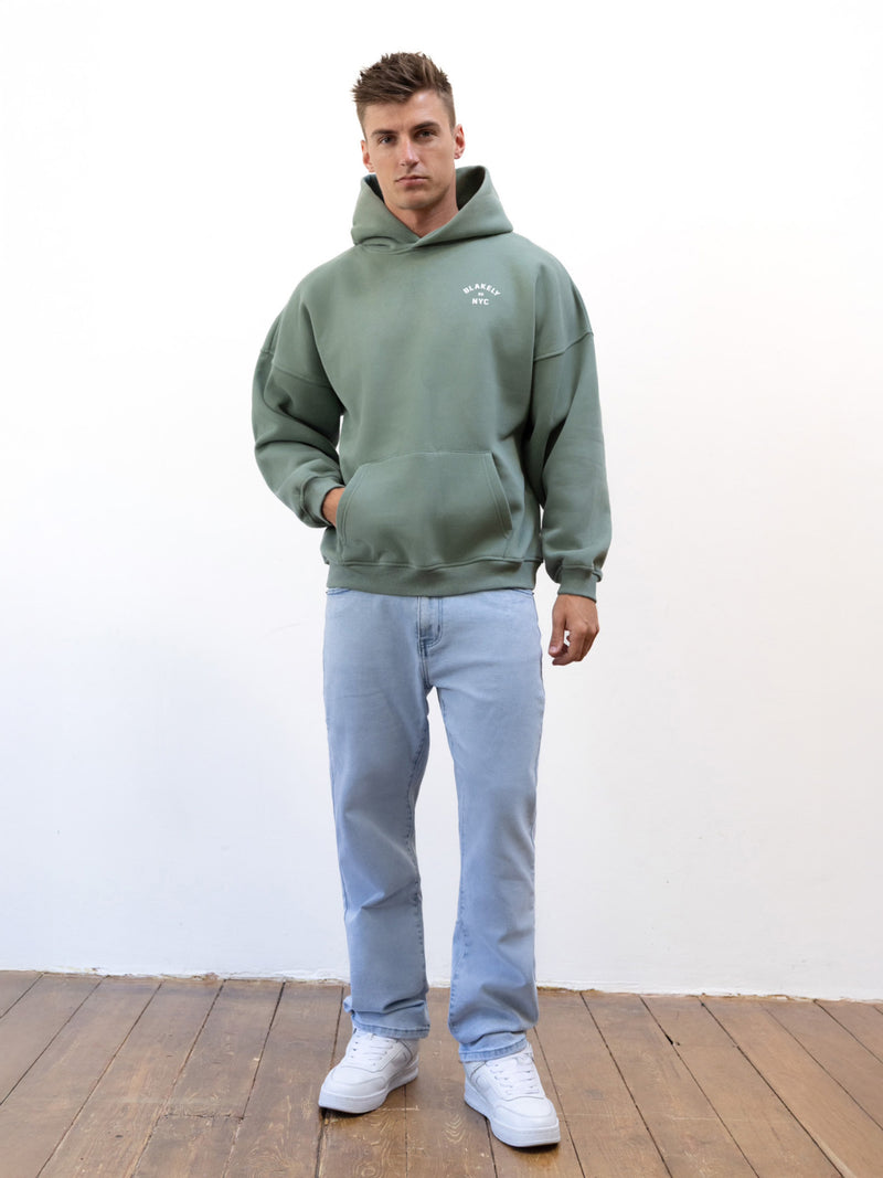 NYC Relaxed Hoodie - Sage Green