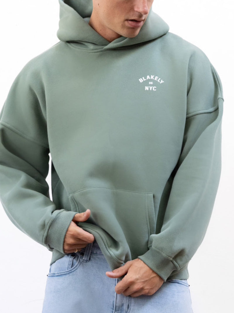 NYC Relaxed Hoodie - Sage Green